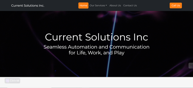 Screenshot of Current Solutions Inc. website