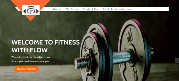 Screenshot of Fitness Flow website